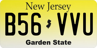 NJ license plate B56VVU