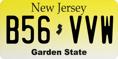 NJ license plate B56VVW