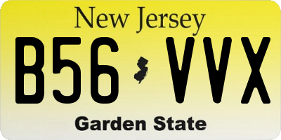 NJ license plate B56VVX