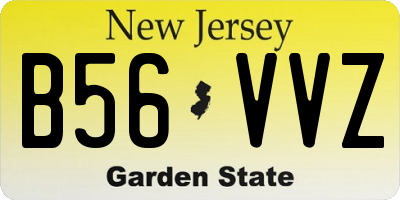 NJ license plate B56VVZ