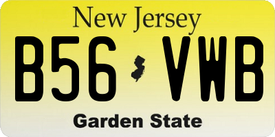 NJ license plate B56VWB