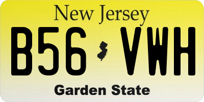 NJ license plate B56VWH