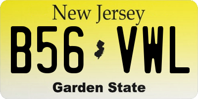 NJ license plate B56VWL