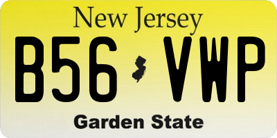 NJ license plate B56VWP