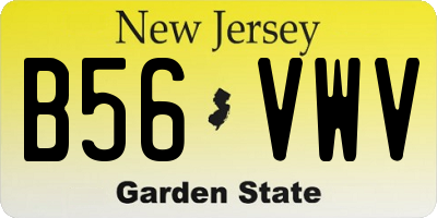 NJ license plate B56VWV