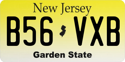 NJ license plate B56VXB