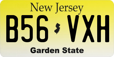 NJ license plate B56VXH