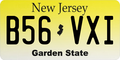 NJ license plate B56VXI