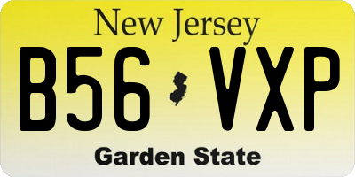 NJ license plate B56VXP