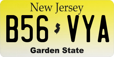 NJ license plate B56VYA
