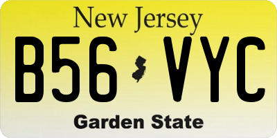 NJ license plate B56VYC