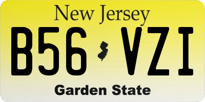 NJ license plate B56VZI