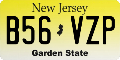 NJ license plate B56VZP