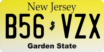 NJ license plate B56VZX