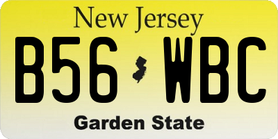 NJ license plate B56WBC