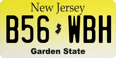 NJ license plate B56WBH