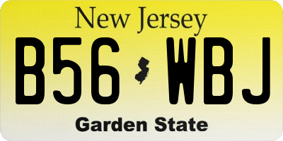 NJ license plate B56WBJ