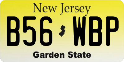 NJ license plate B56WBP