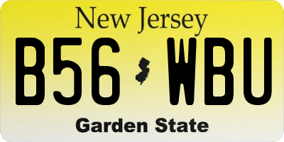 NJ license plate B56WBU
