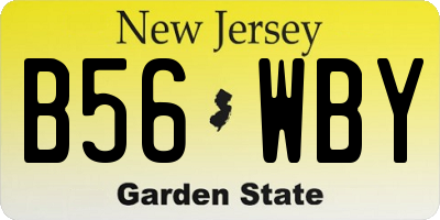 NJ license plate B56WBY