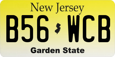 NJ license plate B56WCB