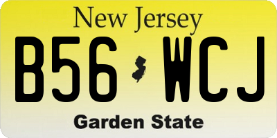 NJ license plate B56WCJ