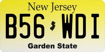 NJ license plate B56WDI