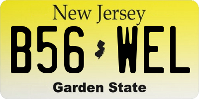 NJ license plate B56WEL