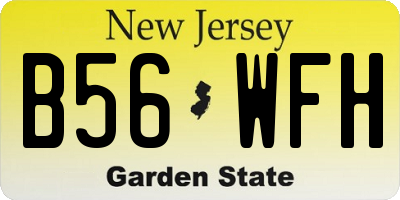NJ license plate B56WFH