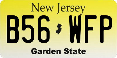 NJ license plate B56WFP