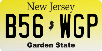 NJ license plate B56WGP