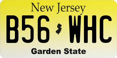 NJ license plate B56WHC
