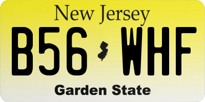 NJ license plate B56WHF