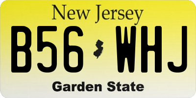 NJ license plate B56WHJ