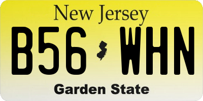 NJ license plate B56WHN