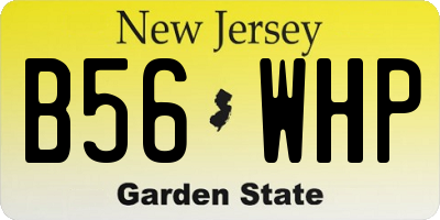NJ license plate B56WHP