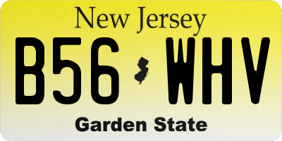 NJ license plate B56WHV
