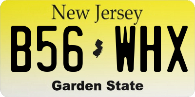 NJ license plate B56WHX