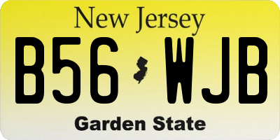 NJ license plate B56WJB