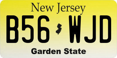 NJ license plate B56WJD