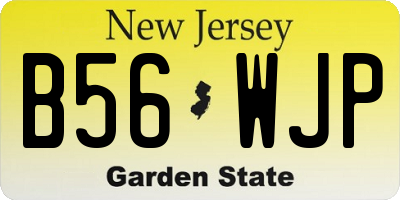 NJ license plate B56WJP