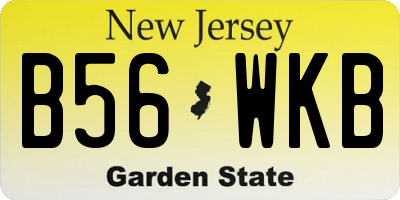 NJ license plate B56WKB
