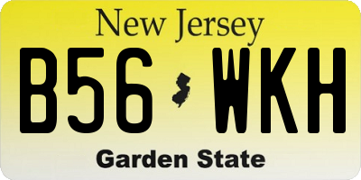 NJ license plate B56WKH