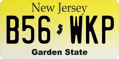 NJ license plate B56WKP