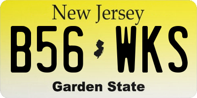 NJ license plate B56WKS