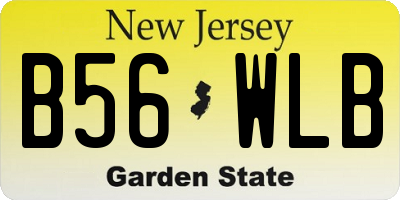 NJ license plate B56WLB