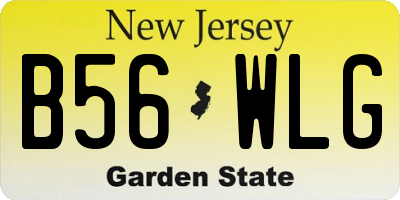 NJ license plate B56WLG