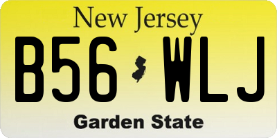 NJ license plate B56WLJ