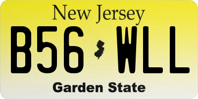 NJ license plate B56WLL