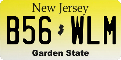 NJ license plate B56WLM